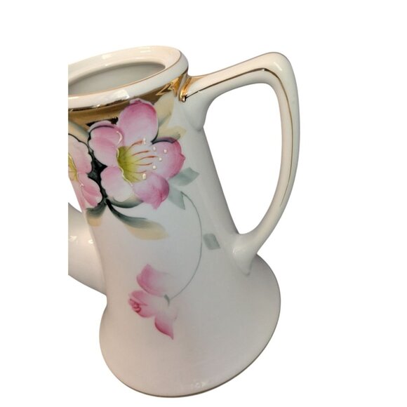 Noritake Demitasse Coffee Pot Azalea Porcelain red M Morimura mark - Picture 6 of 14